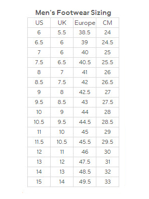 Shoelace Size Chart Nike