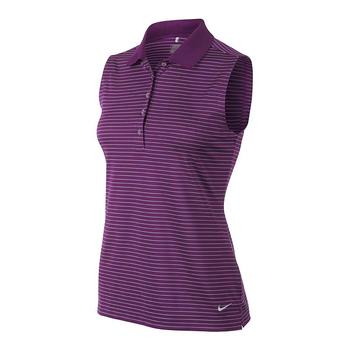 Nike Ladies Tech Striped Sleeveless Polo Shirt – (585881-502) Size: X Small