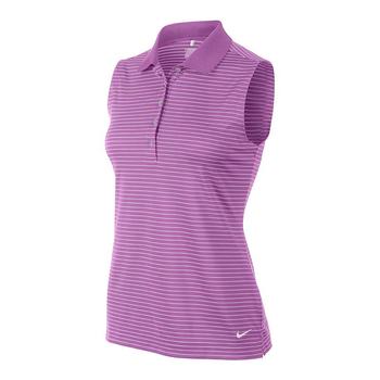 Nike Ladies Tech Striped Sleeveless Polo Shirt – (585881-584) Size: X Small