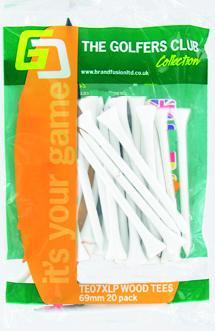 Buy White Long Wooden Tees at www.golfgeardirect.co.uk