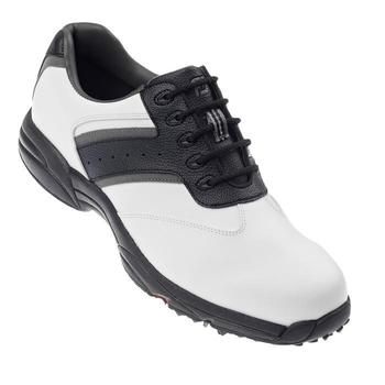 Footjoy White Golf Shoes on Footjoy Greenjoys Golf Shoes 2012 White Black Silver At Golfgeardirect