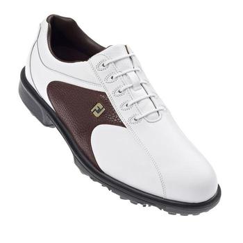 Footjoy White Golf Shoes on Footjoy Softjoys Golf Shoes 2012 White Dark Brown At Golfgeardirect Co