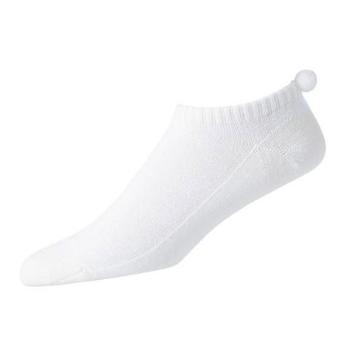  Footjoy ProDry Lightweight Pom Pom Ladies Golf Socks - White/White - main image