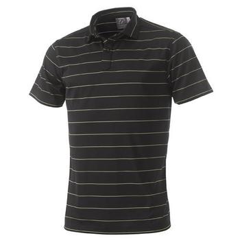 Ian Poulter Design IJP Stripe Golf Shirt Jet Black SALE