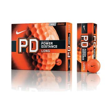 Nike Power Distance Long Orange Golf Balls, 1 Dozen
