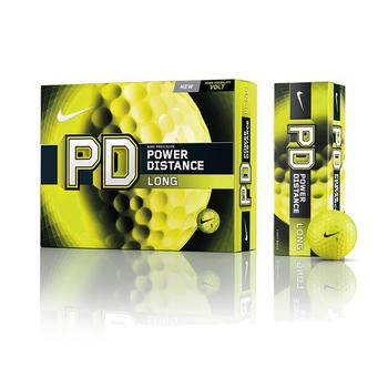 Nike Power Distance Long Yellow Golf Balls, 1 Dozen