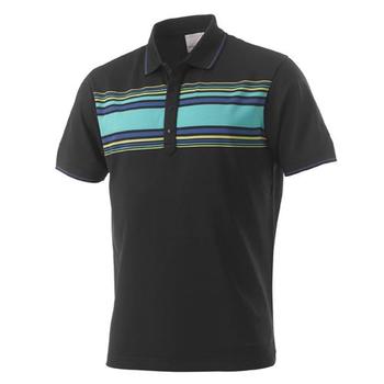 Ian Poulter Design Stripe Golf Shirt Cobalt SALE