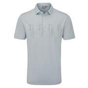 Ping Arizona Cactus Print Golf Polo Shirt - Pearl Grey