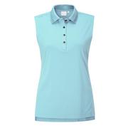 Ping Ladies Solene Sleeveless Golf Polo - Sky Blue