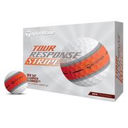 TaylorMade Tour Response Stripe Golf Balls - White/Orange