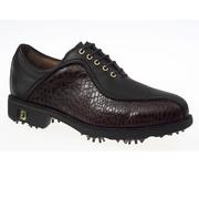 Footjoy ICON Golf Shoes Black/Brown Calfskin