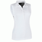 Galvin Green Maya Ladies Sleeveless Golf Shirt in White