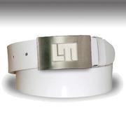 Loudmouth Golf Patent Leather Belt White