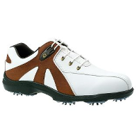 Footjoy AQL Golf Shoes White/Rust Waxy