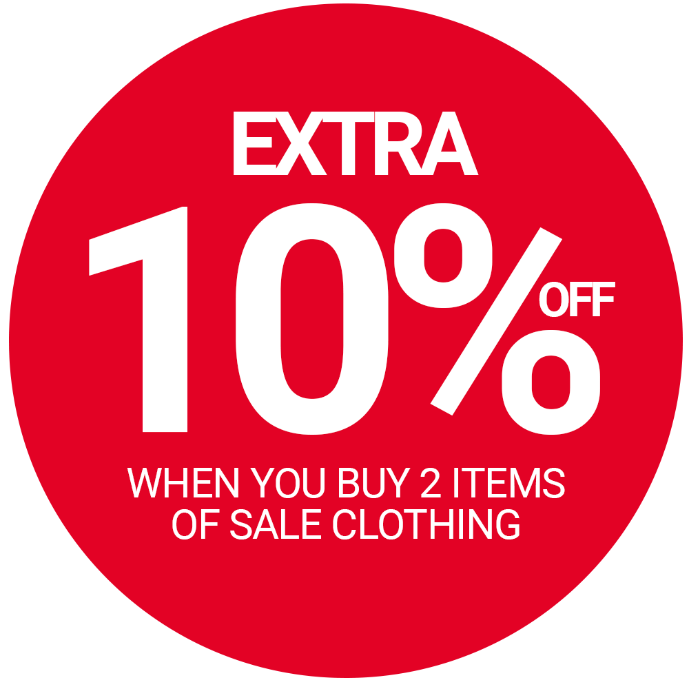 Sale 10% Off Clothing (2 items or more)