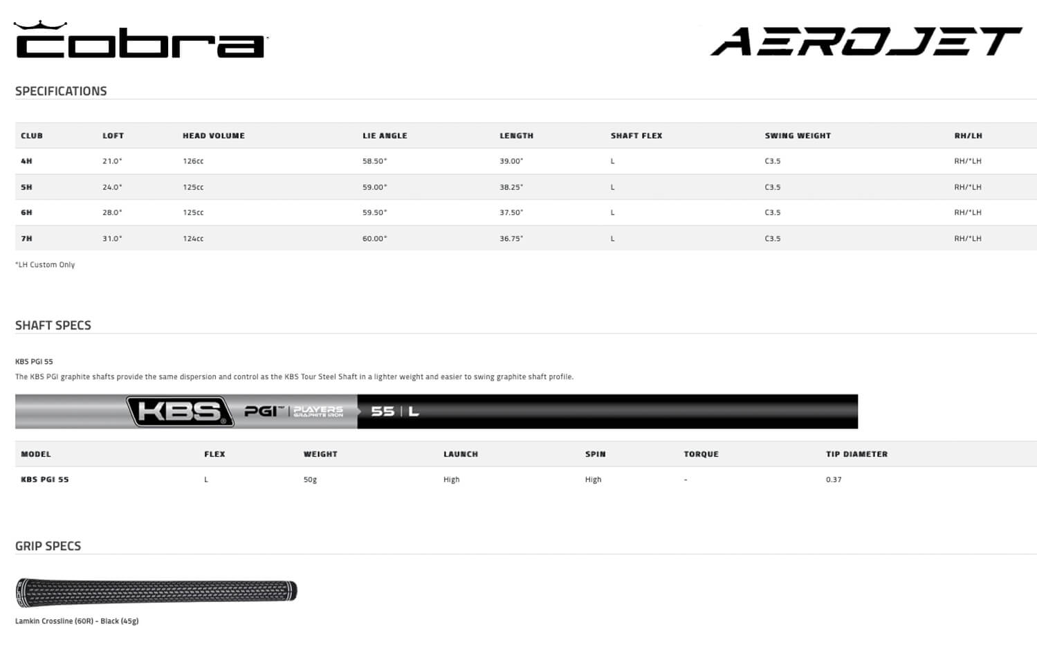 Cobra Aerojet Women's Golf Hybrids Golf Gear Direct