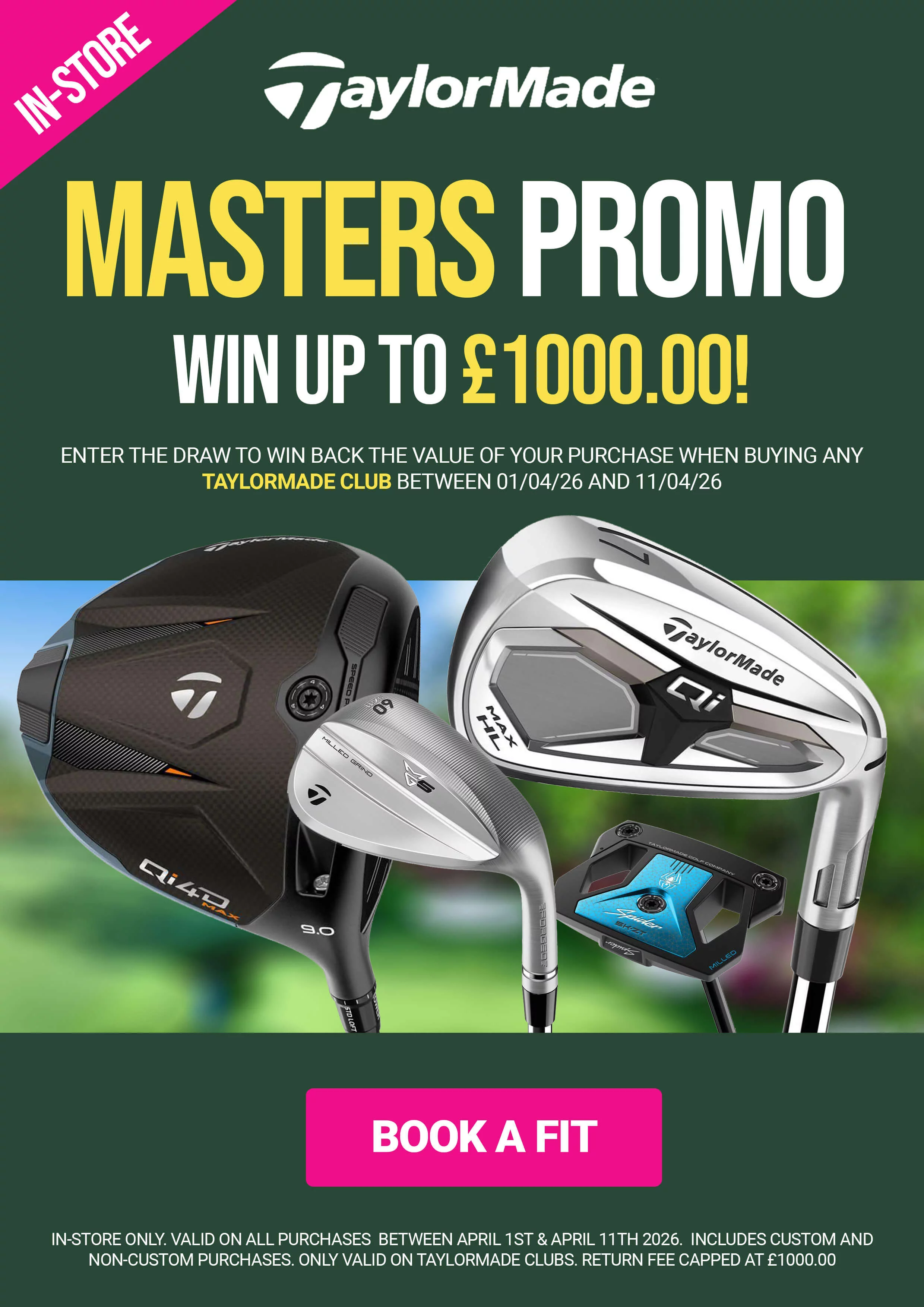 TaylorMade Masters Promo Banner