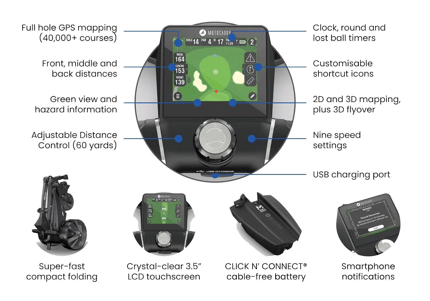 Motocaddy M5 DHC Specifications