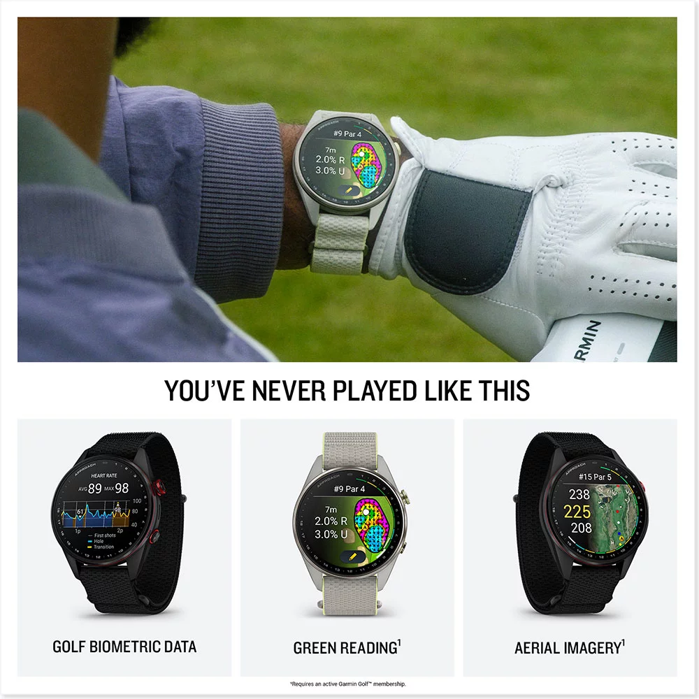 Garmin Approach S72 golf smartwatch features