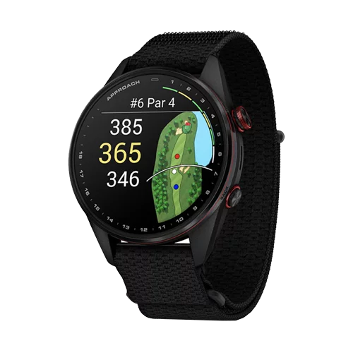 Garmin Approach S72 47mm GPS Golf Smartwatch in Carbon Gray and Red