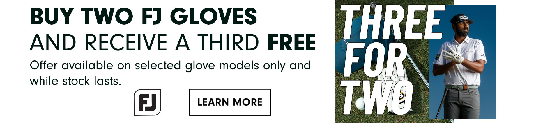 FootJoy 3 For 2 Gloves Banner
