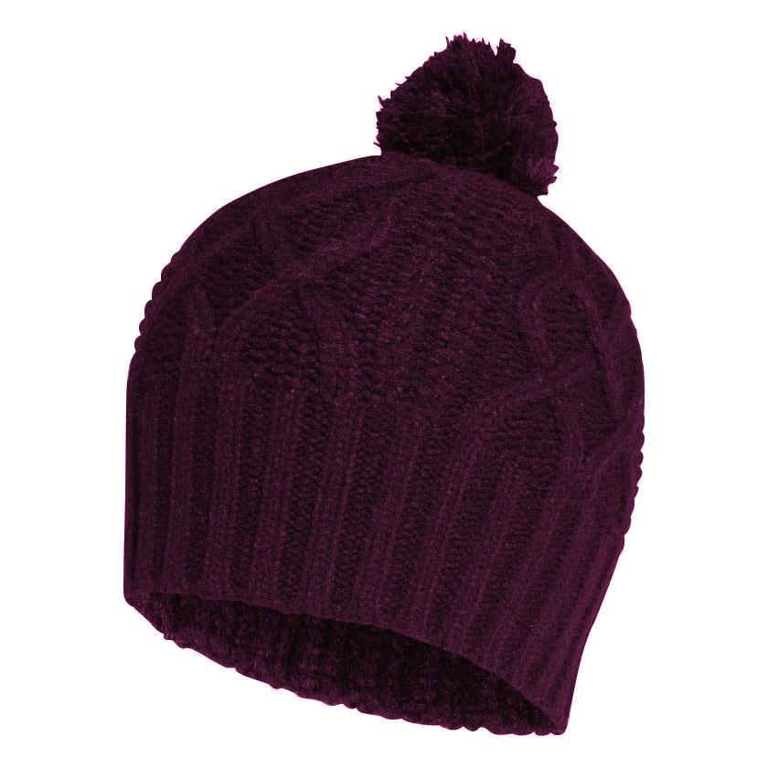Cold Weather Winter Beanie Hat Ladies One Size Fits All Purple