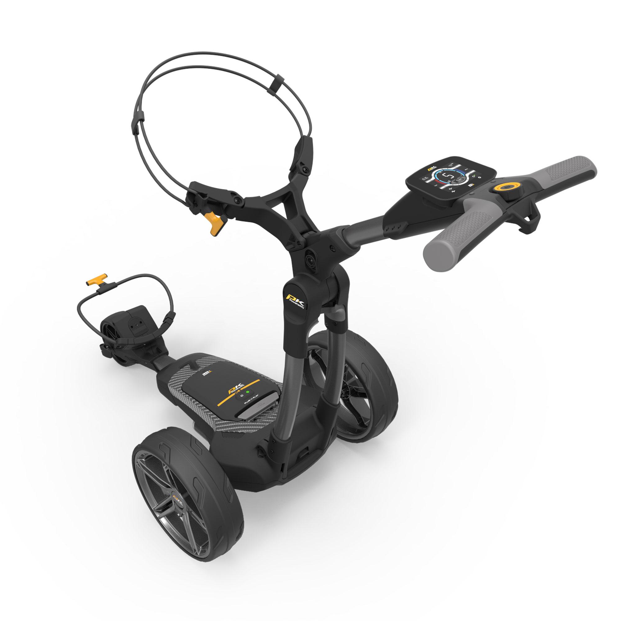 PowaKaddy FX5 Gun Metal Electric Golf Trolley 2023 Extended Lithium