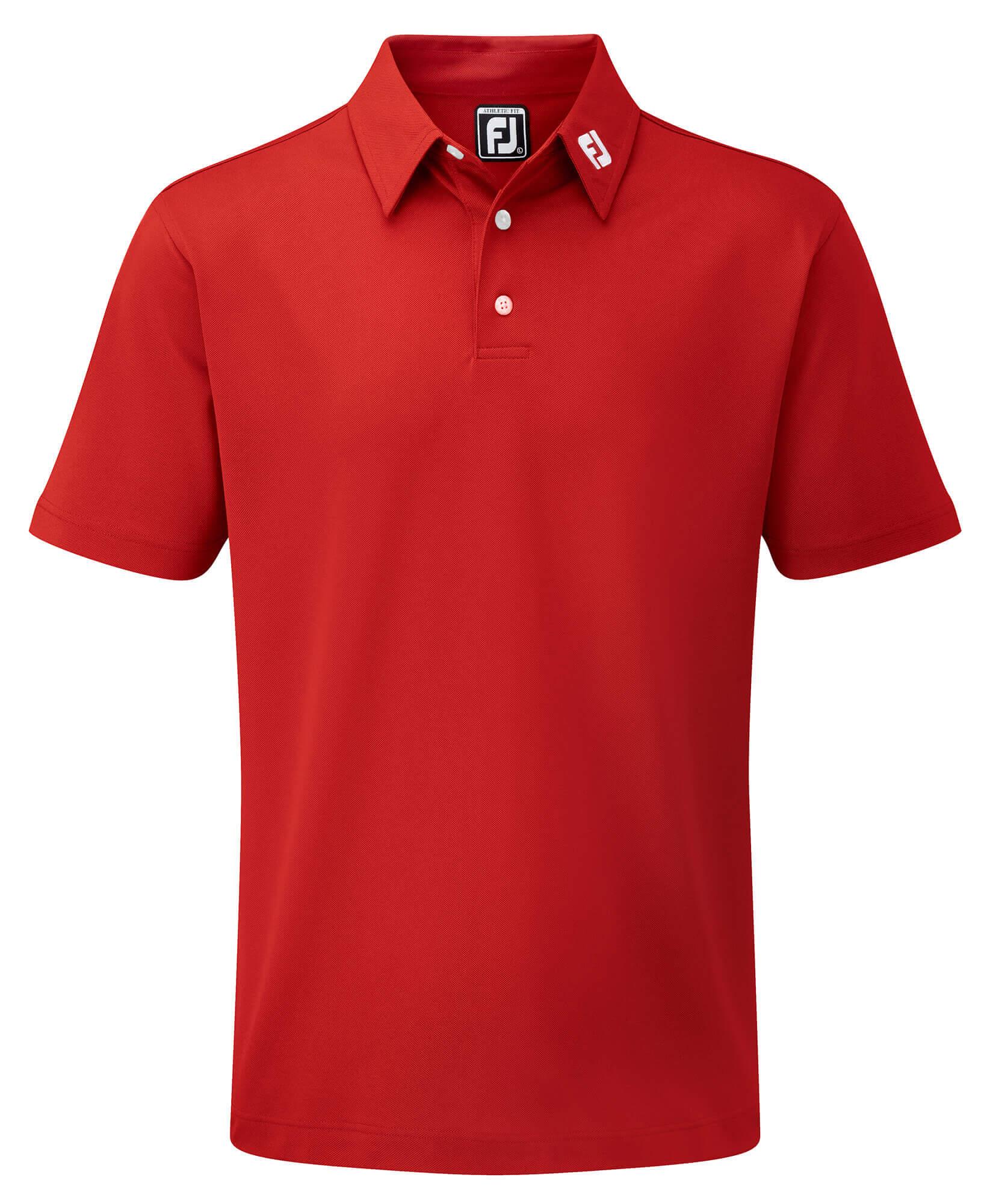 FootJoy Stretch Solid Pique Polo Shirt Athletic Red
