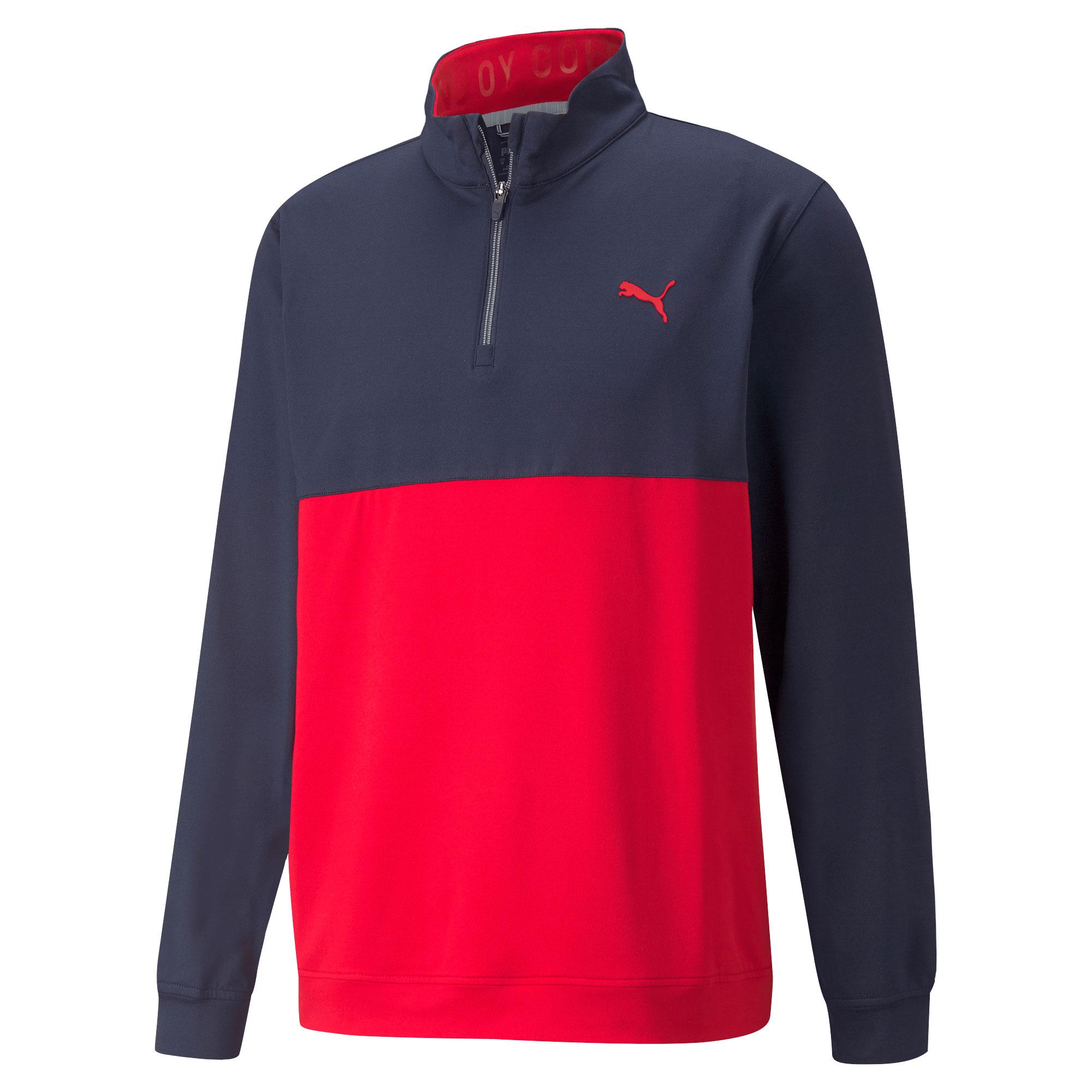 Gamer Colorblock Golf 1/4 Zip Sweater - Navy/Ski Patrol