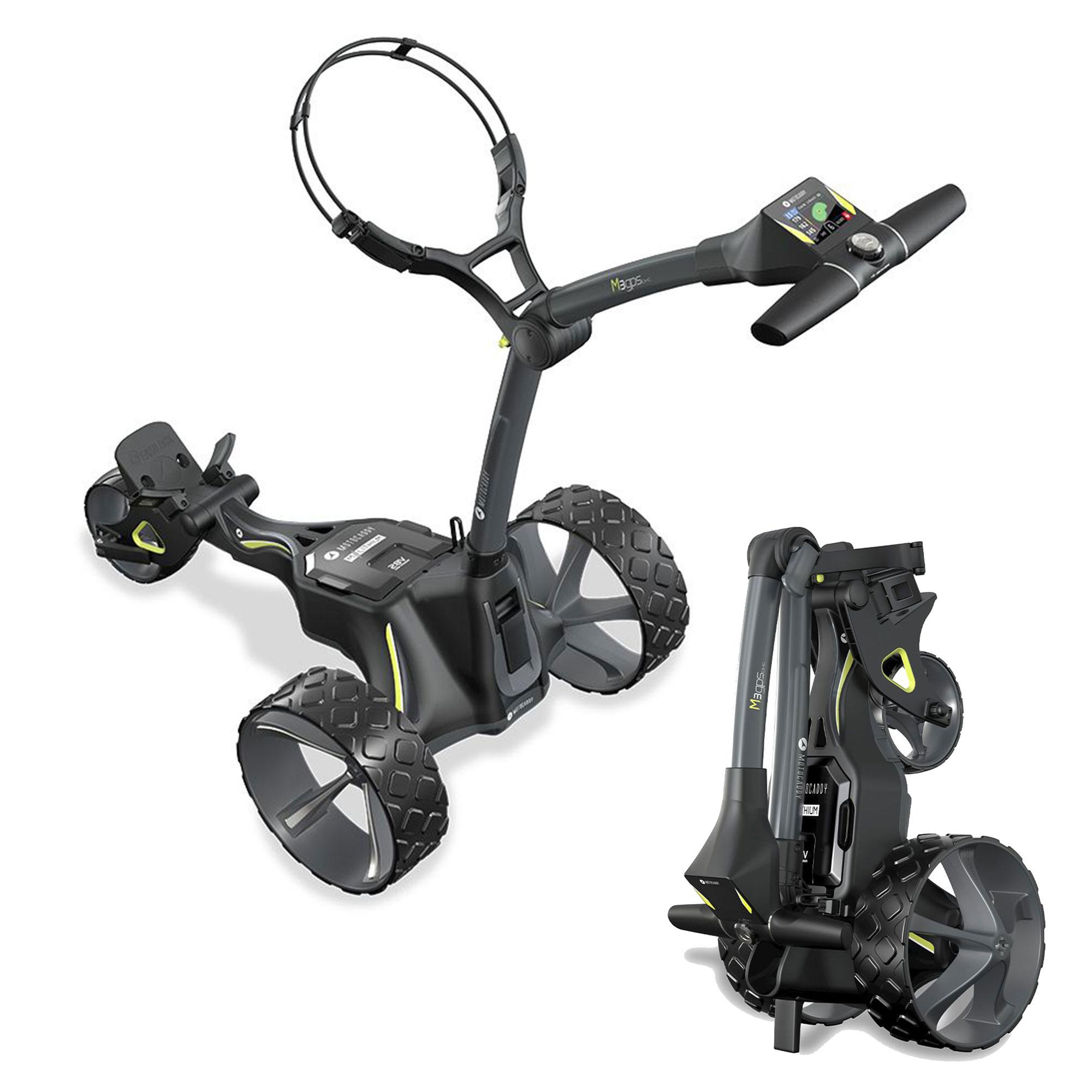 Motocaddy M3 GPS DHC Graphite Electric Golf Trolley 2022 Ultra Lithium