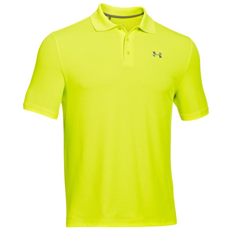 yellow under armour golf shirt