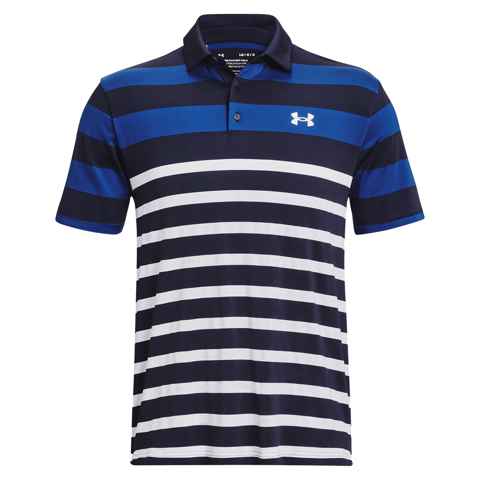 Under Armour Playoff 3.0 Stripe Polo Midnight Navy Golf Gear Direct