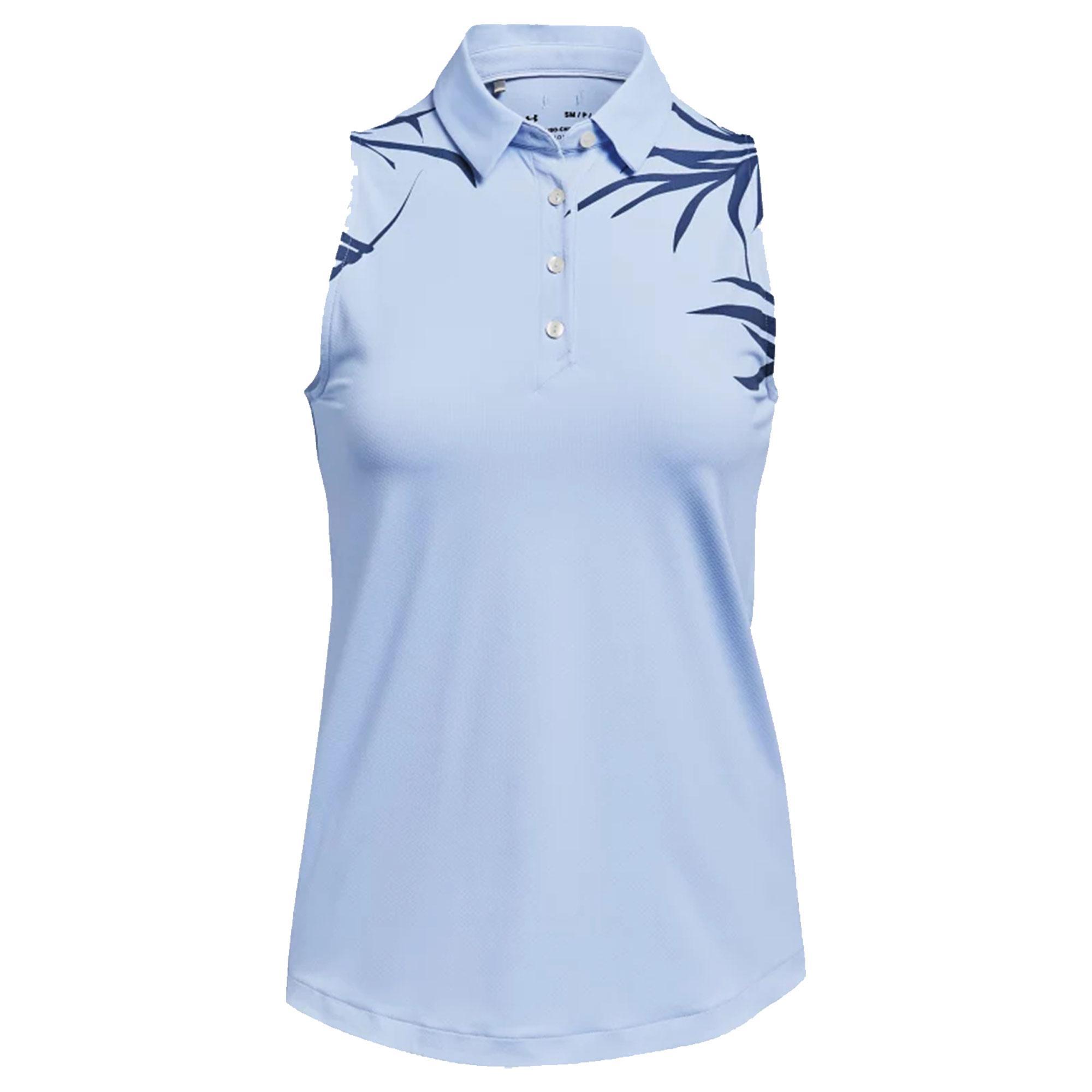 Año Nuevo Lunar Tecnología animación Under Armour Womens Iso-Chill Sleeveless Golf Polo - Blue