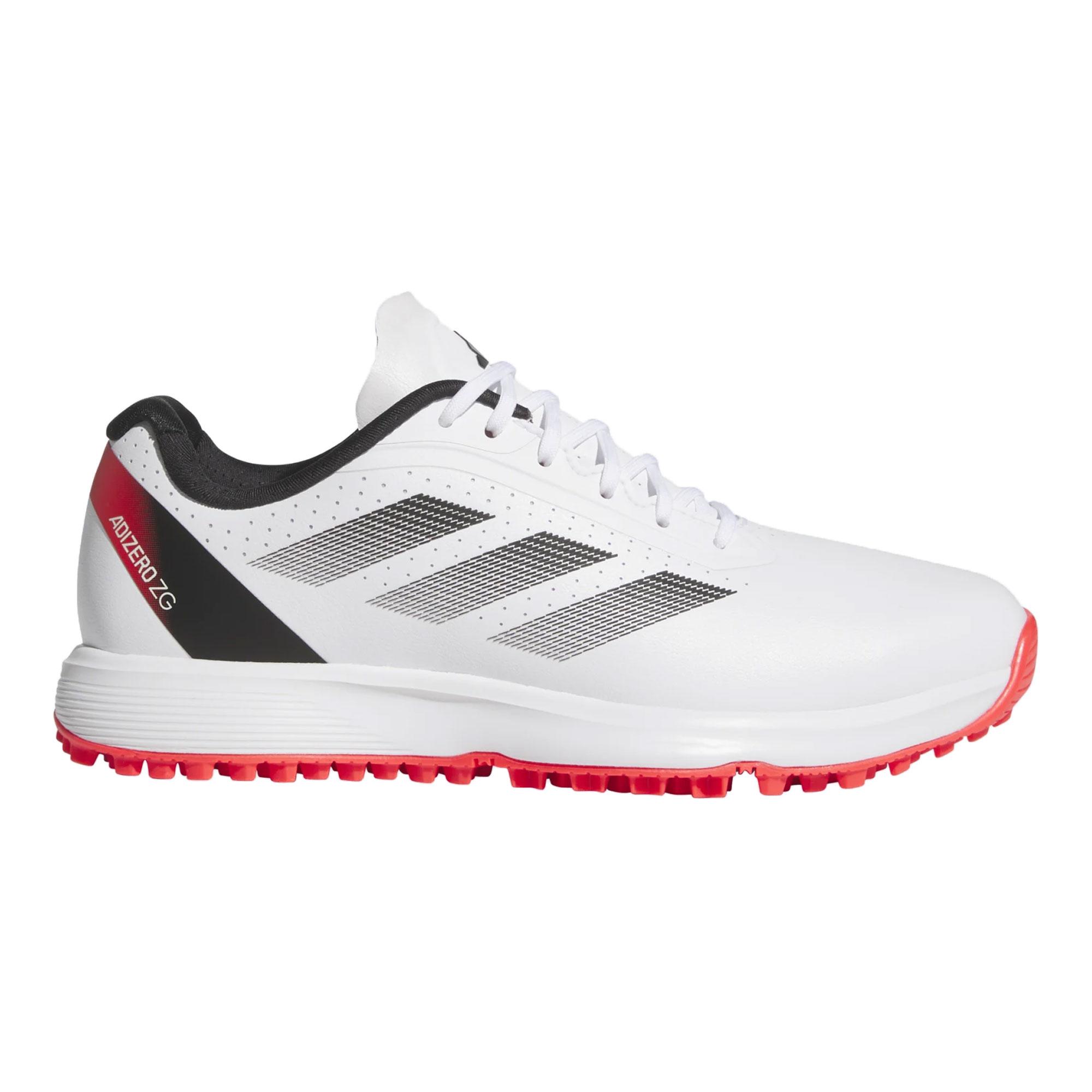 adidas Adizero ZG Junior Shoes - White/Black/Red | Golf Gear Direct