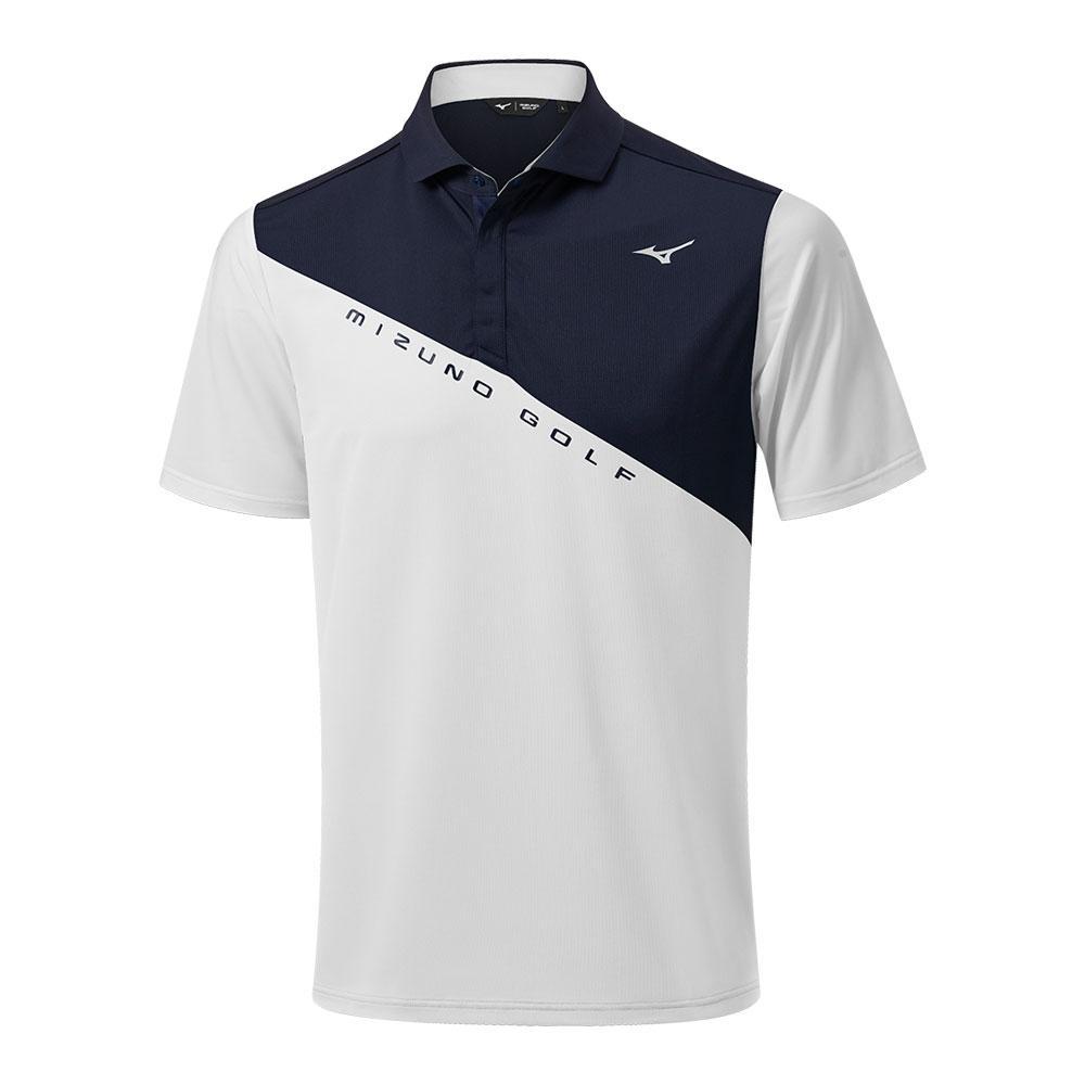 Mizuno Trace Golf Polo Shirt - White | Golf Gear Direct