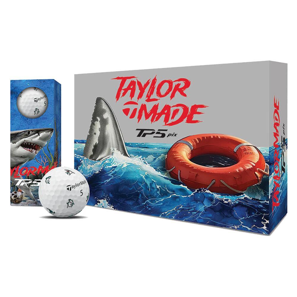 TaylorMade TP5 Pix Limited Edition Golf Balls - Sharks