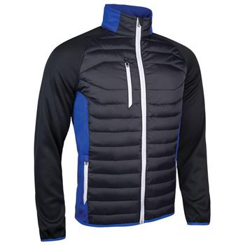 Sunderland Zermatt Padded Golf Jacket - Black/Electric Blue/White