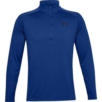 Under Armour Tech 2.0 Half Zip Long Sleeve Golf Top - Royal Blue - main image