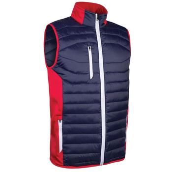 Sunderland Anton Padded Golf Gilet - Navy/Red/White  - main image