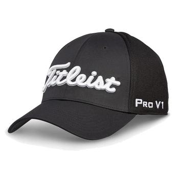 Titleist Tour Sports Mesh Back Fitted Golf Cap - Black/White  - main image