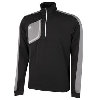 Galvin Green Dwight Insula Half Zip Pullover - Black/Sharkskin/White - main image