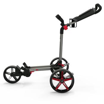 PowaKaddy DLX-Lite FF Push Cart Golf Trolley - Gunmetal/Red - main image