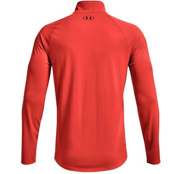 Under Armour Tech 2.0 Half Zip Long Sleeve Golf Top - Orange - main image