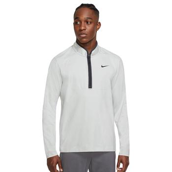 Nike Dri-Fit Victory Heathered Half Zip Golf Top - Dust/Pure/Grey/Black