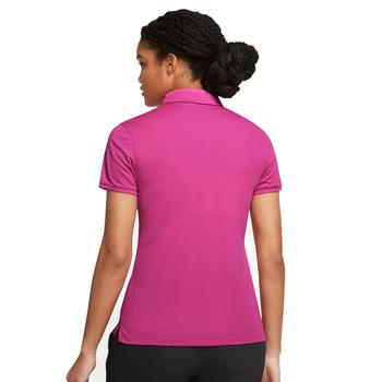 Nike Dri-Fit Victory Solid Womens Golf Polo Shirt - Pink/White - main image