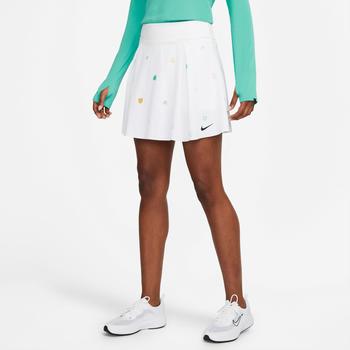 Nike Club Skirt Women's Long Printed Golf Skirt - White/Obsidian