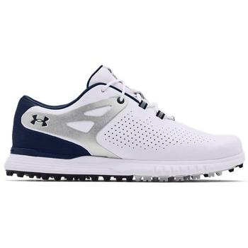 Under Armour UA Womens Charged Breathe Spikeless Golf Shoe - White/Navy - main image