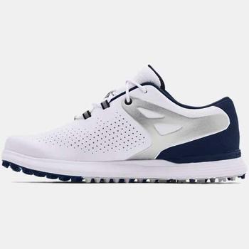 Under Armour UA Womens Charged Breathe Spikeless Golf Shoe - White/Navy