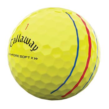 Callaway Chrome Soft X Triple Track Golf Balls Yelllow - 3-Ball Sleeve - main image