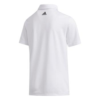 adidas Boys 3 Stripe Golf Polo Shirt - White - main image